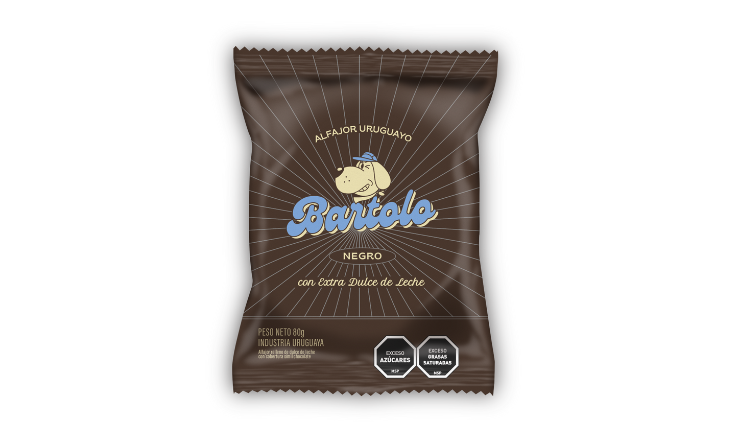 Alfajor Choco Negro 80g - Caja 10 Unidades